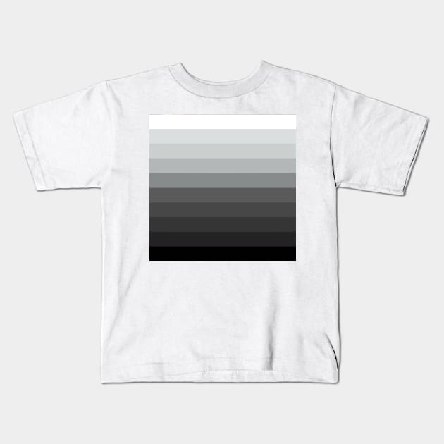 Black to white line's Kids T-Shirt by Tshirtstory